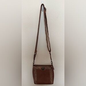 Beautiful Brown Leather Concealed Carry Crossbody Bag